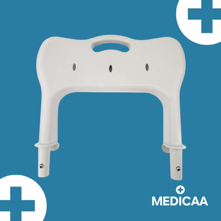 Medicaa chaise percee garde robe douche reglable en hauteur Olivia dossier