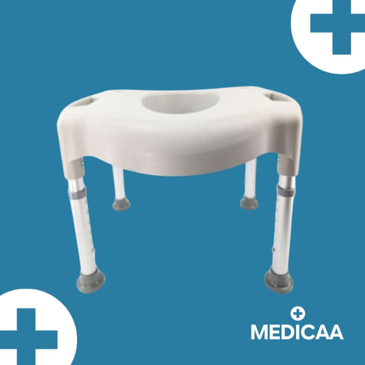 Medicaa chaise percee garde robe douche reglable en hauteur Olivia assise