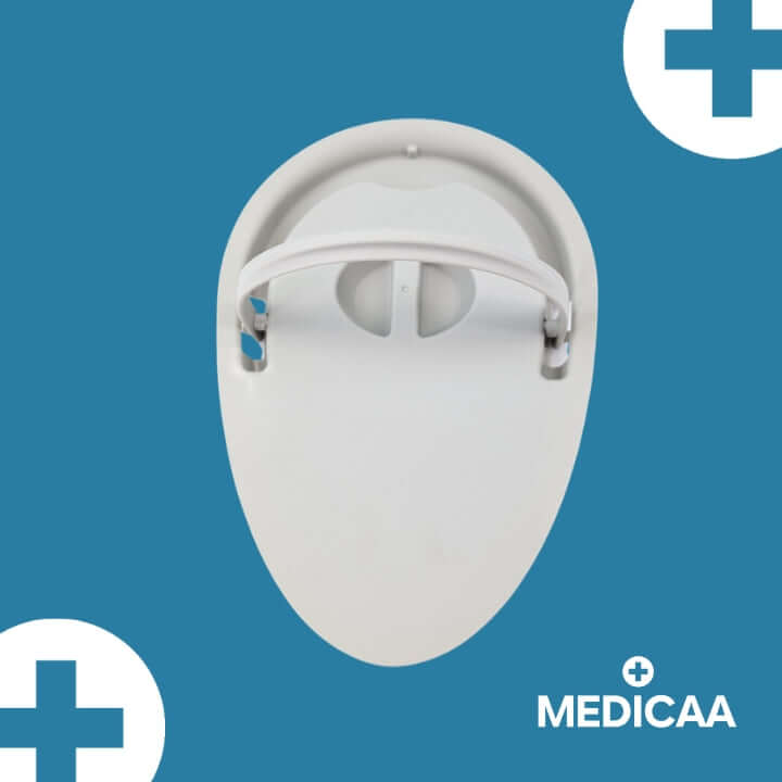 Medicaa chaise percee garde robe douche reglable en hauteur Olivia seau couvercle