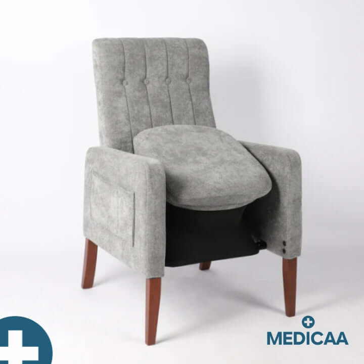Medicaa fauteuil releveur manuel jacques gris profil