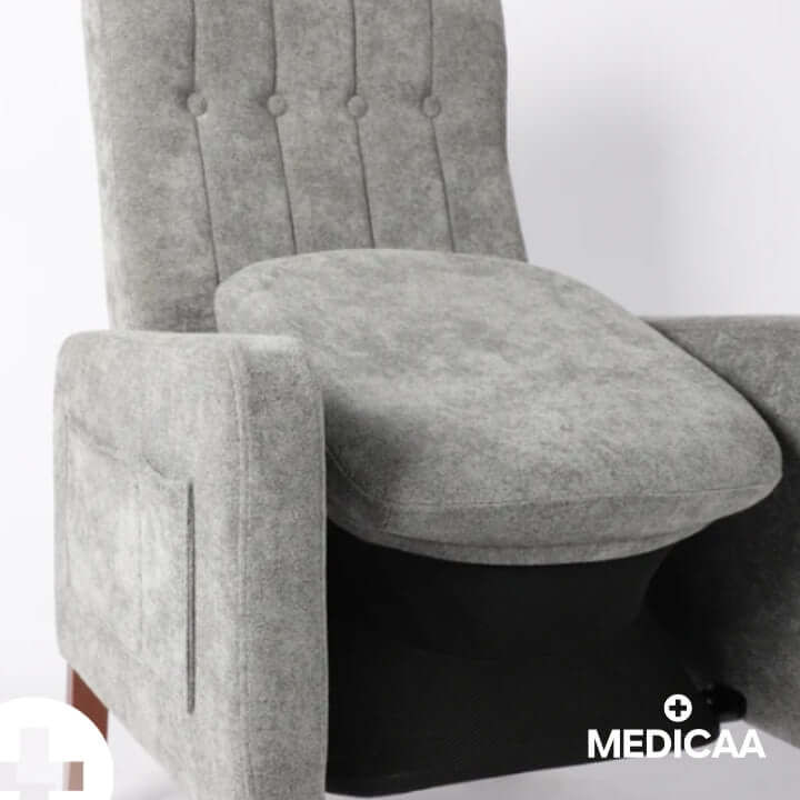 Medicaa fauteuil releveur manuel jacques gris detail assise