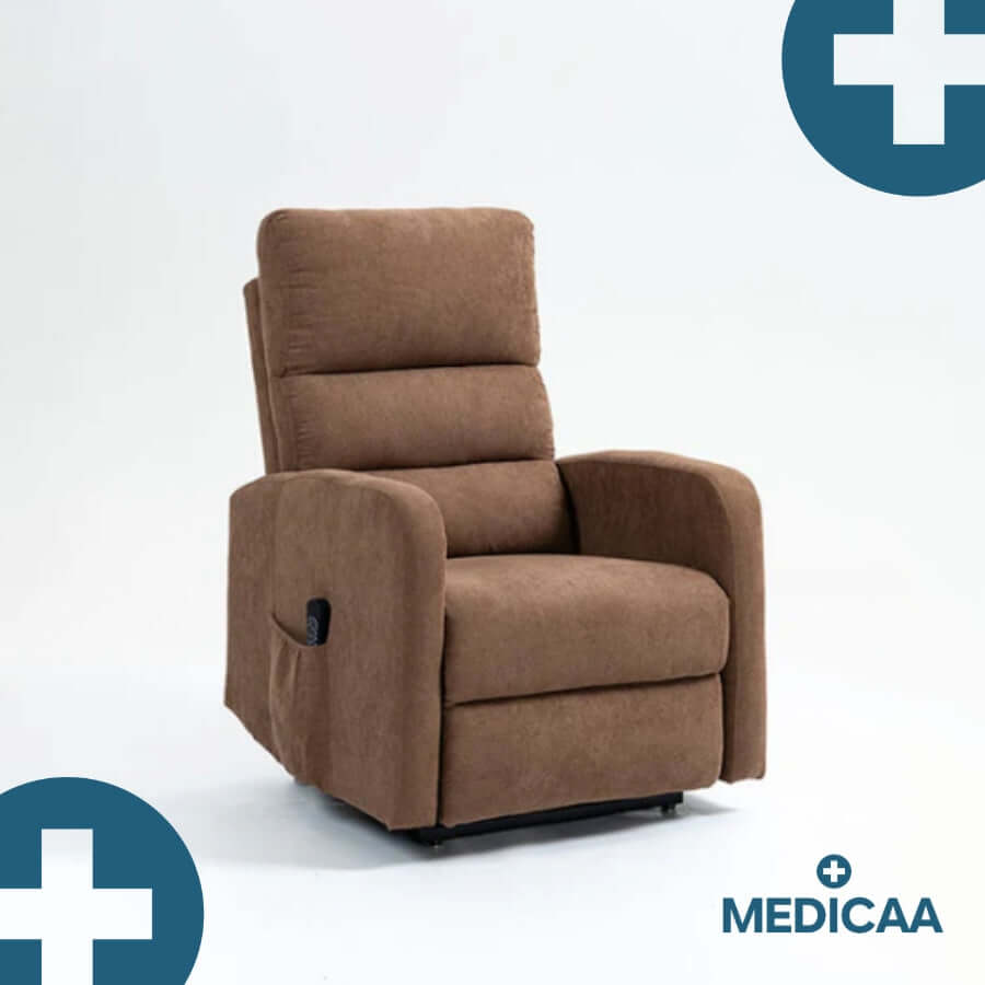 Medicaa fauteuil releveur 3 moteurs arthur chocolat profil