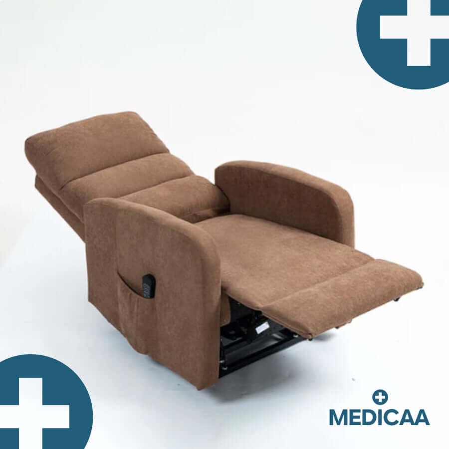 Medicaa tranquille emile fauteuil releveur 3 moteurs arthur chocolat incline dossier releve jambes releve horizontal