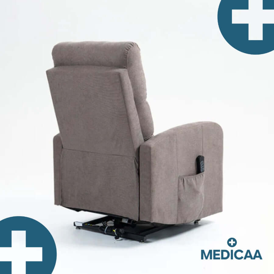 Medicaa Fauteuil releveur relax tranquille emile 3 moteurs gris fonce arriere