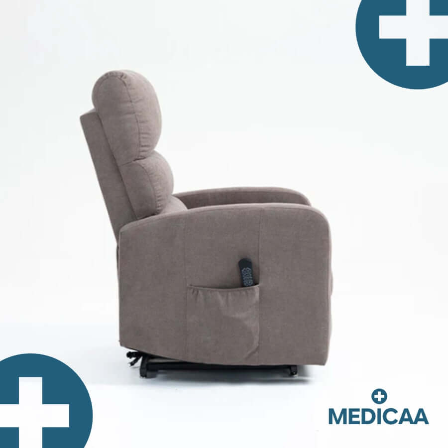 Medicaa Fauteuil releveur relax tranquille emile 3 moteurs gris fonce cote