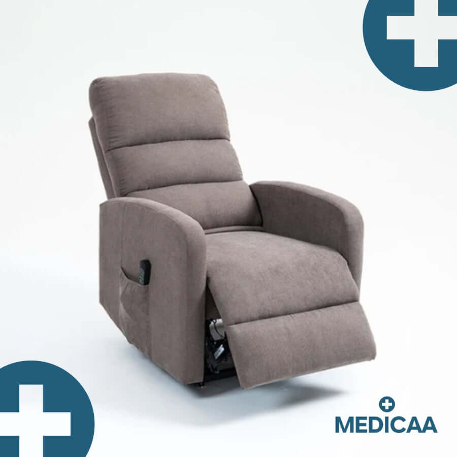 Medicaa Fauteuil releveur relax tranquille emile 3 moteurs gris fonce releve jambe dossier incline