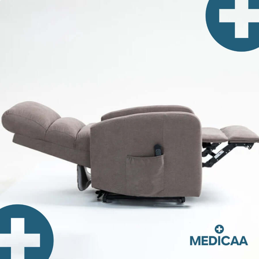 Medicaa Fauteuil releveur relax tranquille emile 3 moteurs gris fonce releve jambe dossier inclinable