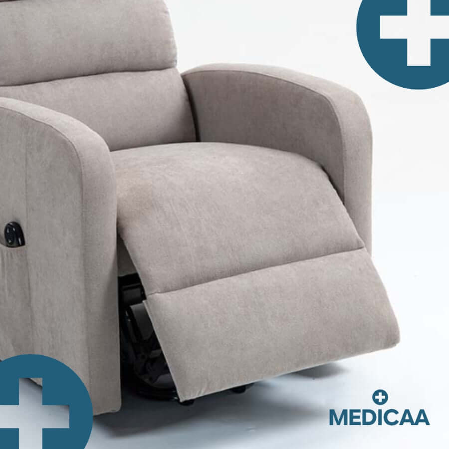 Medicaa fauteuil releveur 1 moteur robert gris clair detail releve jambes