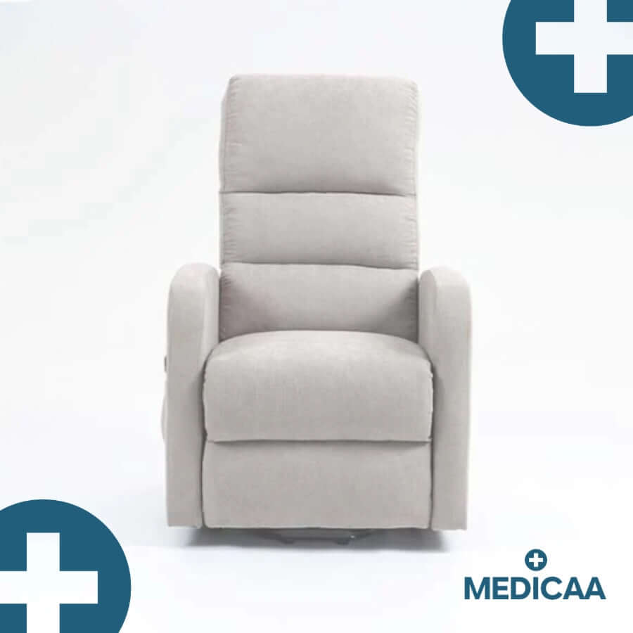 Medicaa fauteuil releveur 1 moteur robert gris clair devant