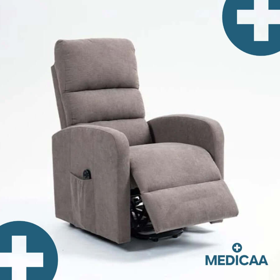 Medicaa fauteuil releveur 1 moteur robert gris souris releve jambe leve