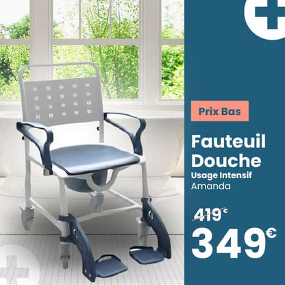 Medicaa fauteuil douche chaise percee roulette usage intensif amanda rotterdam prix