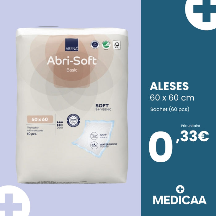 Alèse jetable Eco pour fauteuil 60 x 60cm - Abena