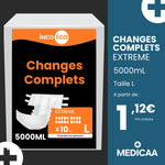 Changes Complets Extreme - Ultra Absorbants - 5000 ml - Taille L - IncoEco