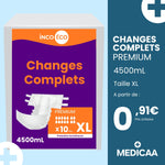 Changes Complets Premium - Ultra Absorbants - 4500 mL - Taille XL - IncoEco