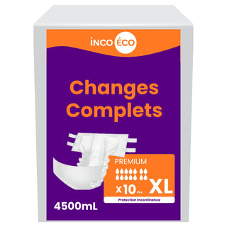 Changes Complets Premium - Ultra Absorbants - 4500 mL - Taille XL - IncoEco