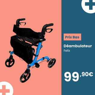 Déambulateur rollator 4 roues Félix