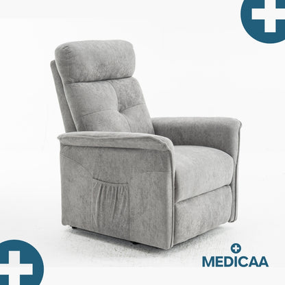 Medicaa fauteuil releveur 1 moteur eco modele albert coloris gris fonce marque tranquille emile