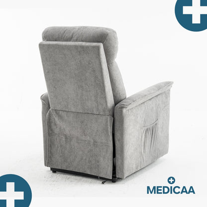 Medicaa fauteuil releveur 1 moteur eco modele albert coloris gris fonce marque tranquille emile