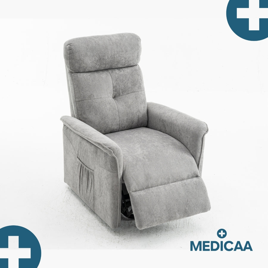 Medicaa fauteuil releveur 1 moteur eco modele albert coloris gris fonce marque tranquille emile