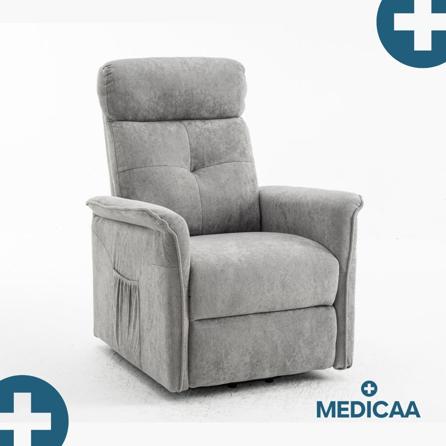 Medicaa fauteuil releveur 1 moteur eco modele albert coloris gris fonce marque tranquille emile