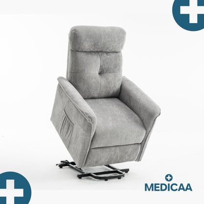 Medicaa fauteuil releveur 1 moteur eco modele albert coloris gris fonce marque tranquille emile