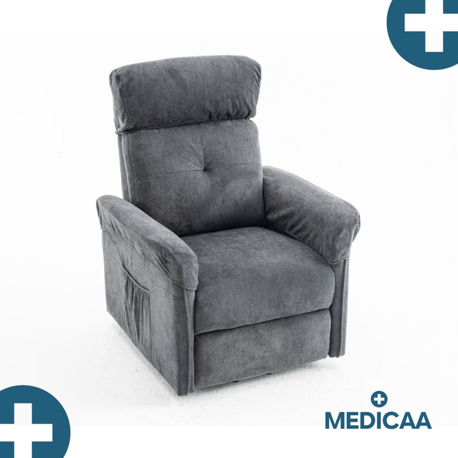 Medicaa fauteuil releveur 1 moteur premium coloris anthracite modele Anatole de marque Tranquille Emile
