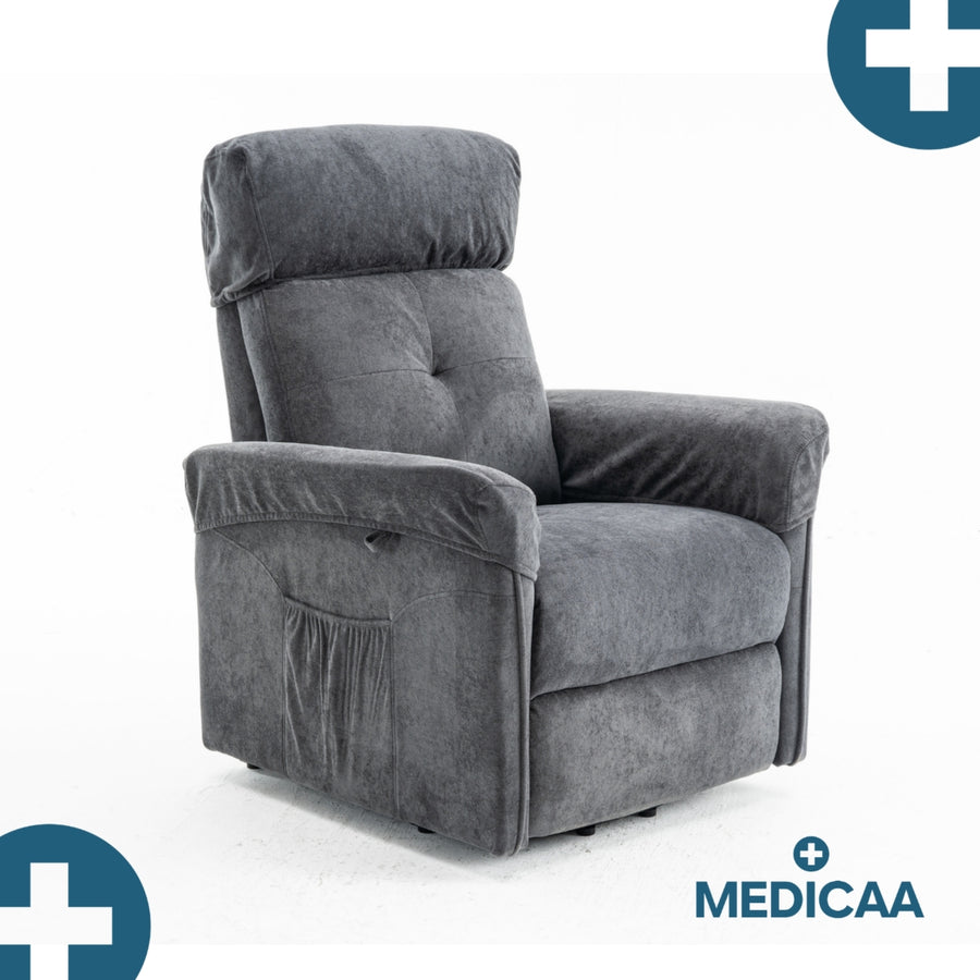 Medicaa fauteuil releveur 1 moteur premium coloris anthracite modele Anatole de marque Tranquille Emile