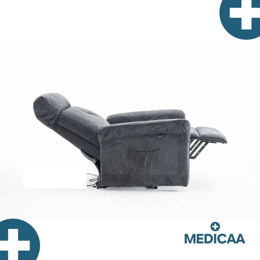 Medicaa fauteuil releveur 1 moteur premium coloris anthracite modele Anatole de marque Tranquille Emile