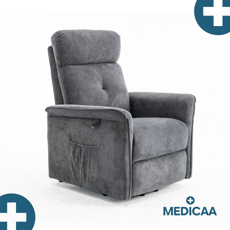 Medicaa fauteuil releveur 1 moteur premium coloris anthracite modele Anatole de marque Tranquille Emile
