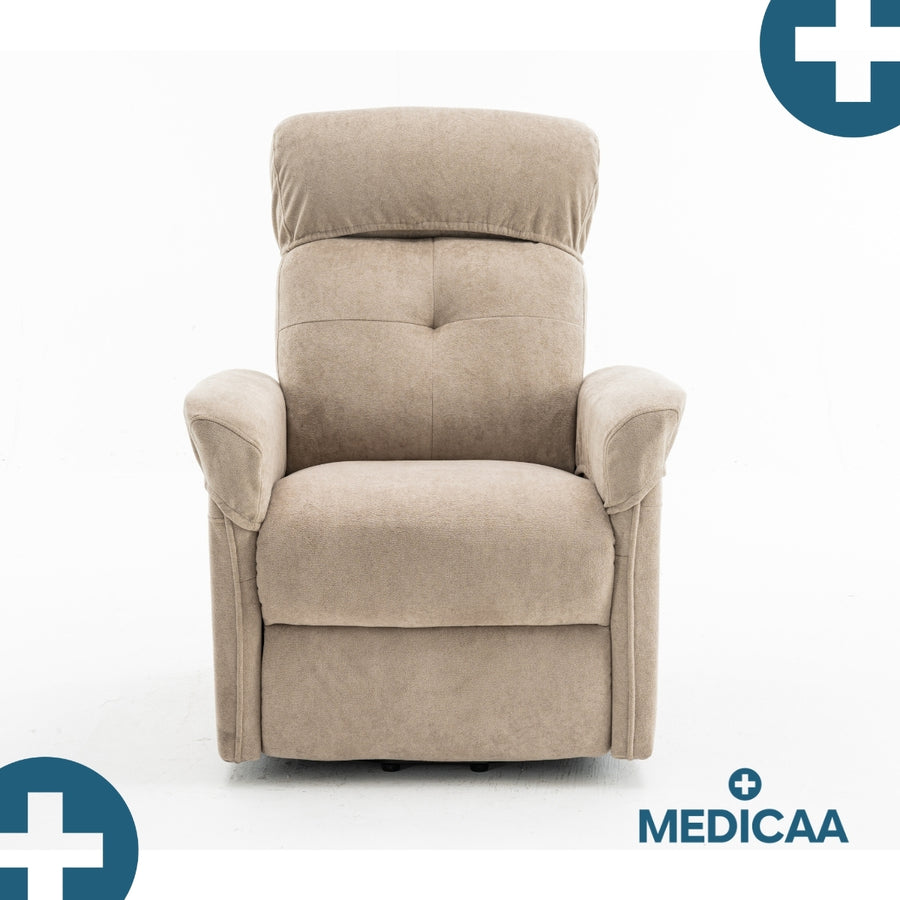 Medicaa fauteuil releveur 1 moteur gamme premium modele anatole coloris Beige marque tranquille emile