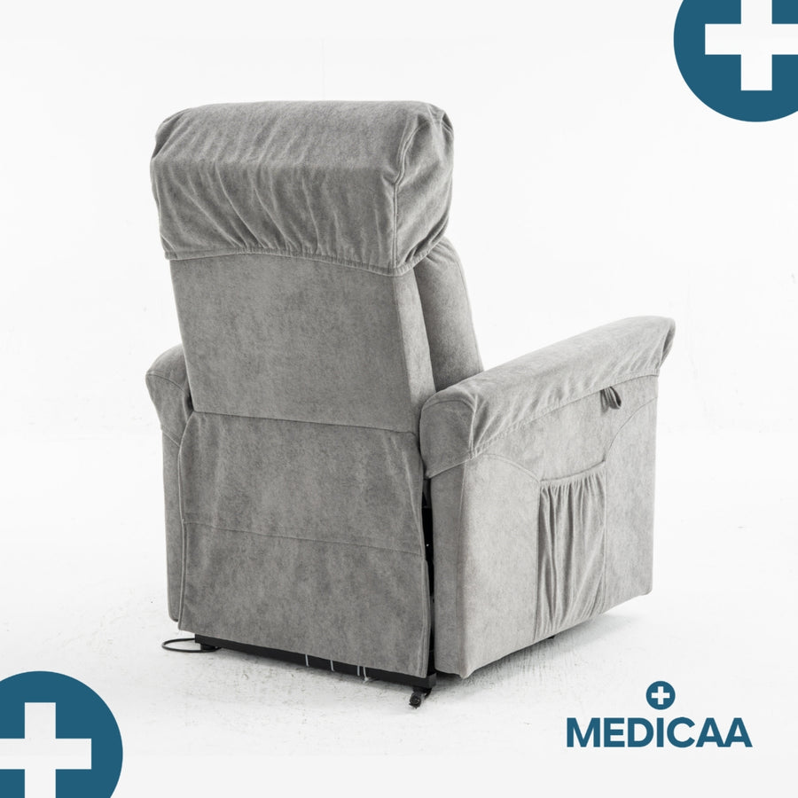 Fauteuil Releveur Premium - 1 Moteur - Gris Foncé - Modèle Anatole - Tranquille Émile