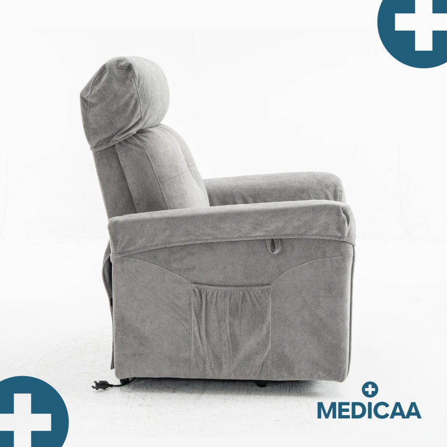 Fauteuil Releveur Premium - 1 Moteur - Gris Foncé - Modèle Anatole - Tranquille Émile