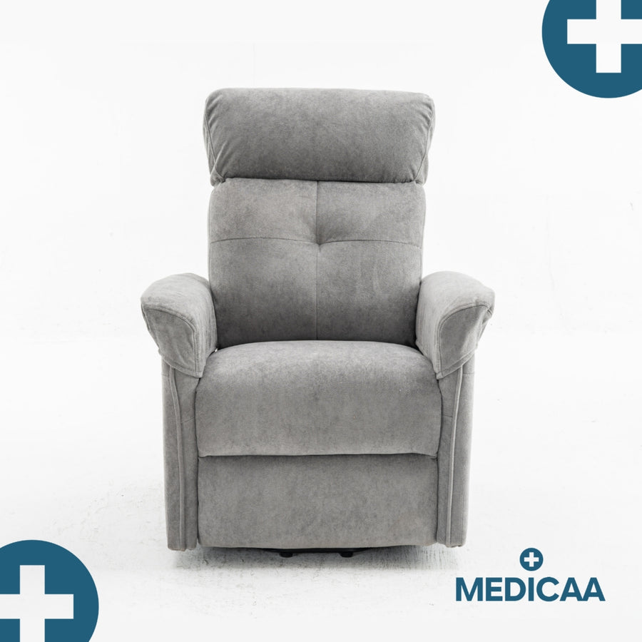 Fauteuil Releveur Premium - 1 Moteur - Gris Foncé - Modèle Anatole - Tranquille Émile