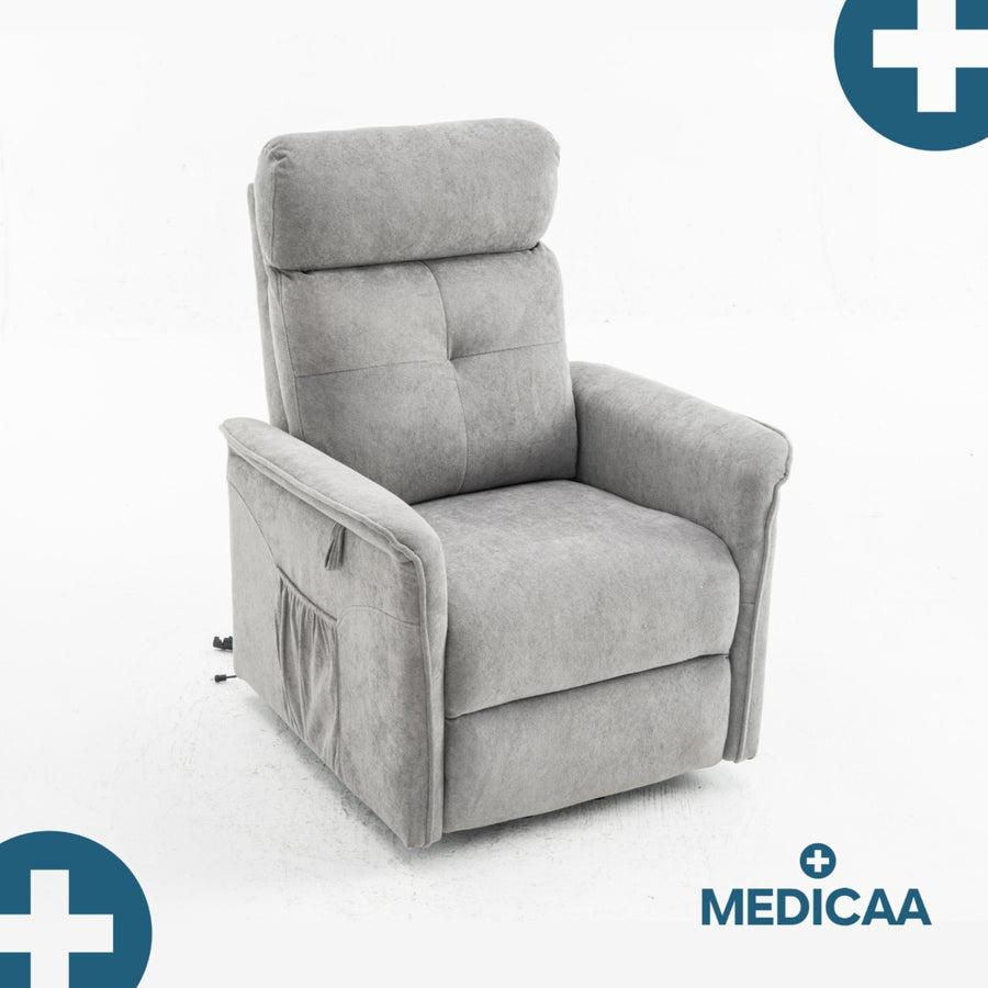 Fauteuil Releveur Premium - 1 Moteur - Gris Foncé - Modèle Anatole - Tranquille Émile