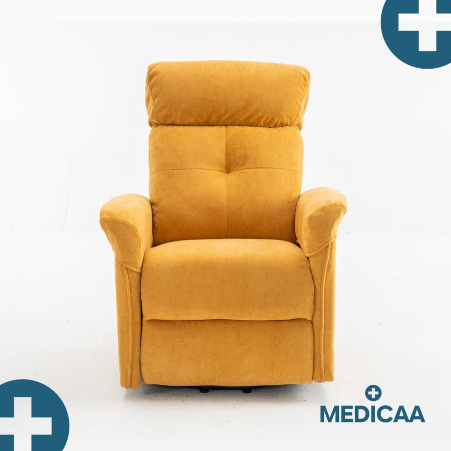 Fauteuil Releveur Premium - 1 Moteur - Jaune - Modèle Anatole - Tranquille Émile