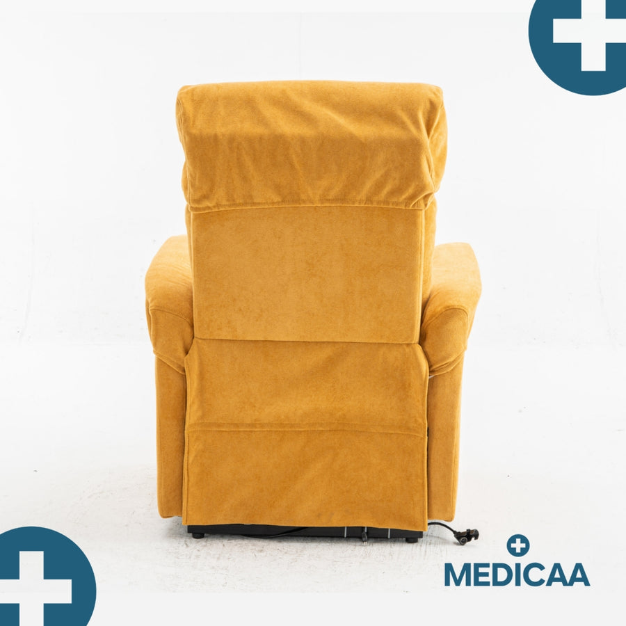 Fauteuil Releveur Premium - 1 Moteur - Jaune - Modèle Anatole - Tranquille Émile