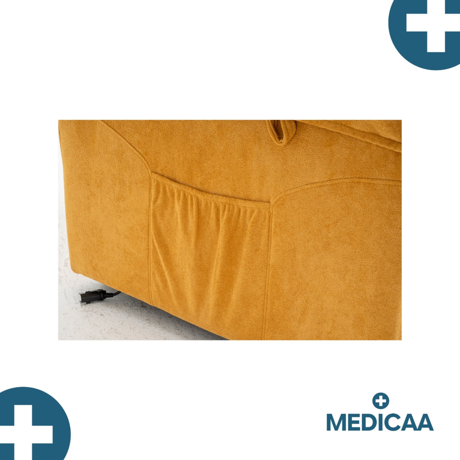 Fauteuil Releveur Premium - 1 Moteur - Jaune - Modèle Anatole - Tranquille Émile