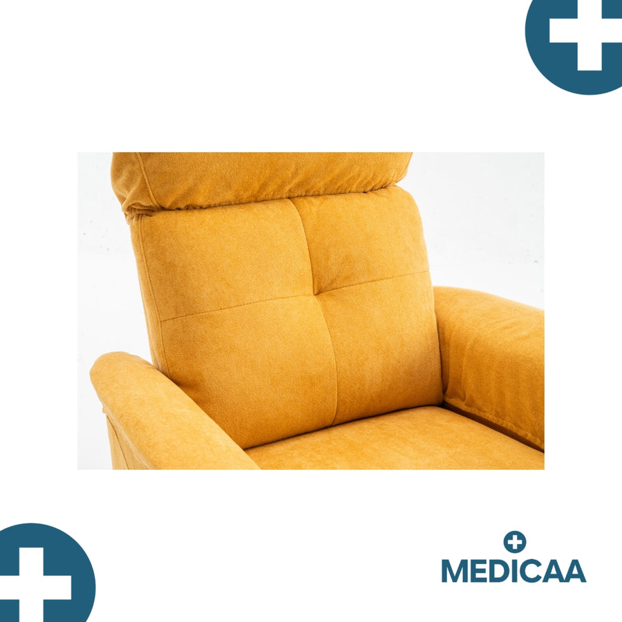 Fauteuil Releveur Premium - 1 Moteur - Jaune - Modèle Anatole - Tranquille Émile