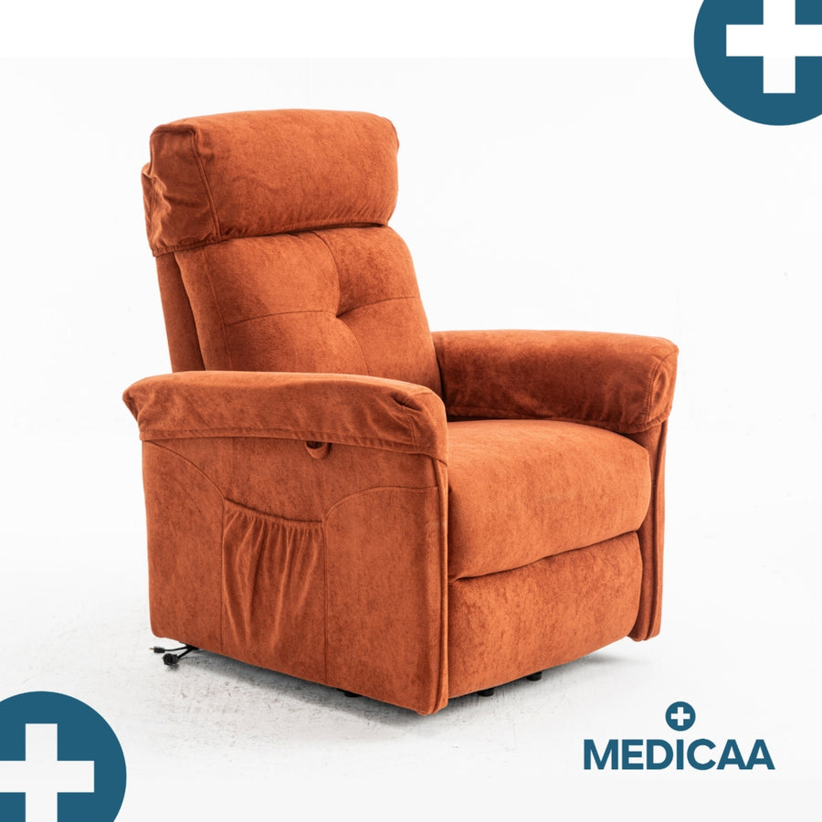 Fauteuil Releveur Premium - 1 Moteur - Rouge - Modèle Anatole - Tranquille Émile