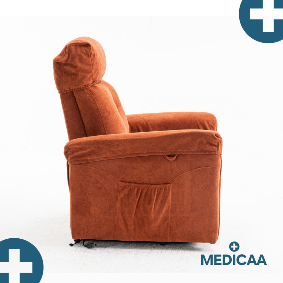 Fauteuil Releveur Premium - 1 Moteur - Rouge - Modèle Anatole - Tranquille Émile