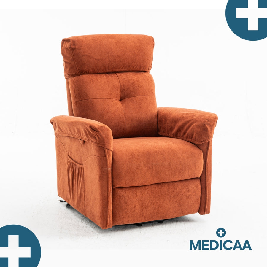 Fauteuil Releveur Premium - 1 Moteur - Rouge - Modèle Anatole - Tranquille Émile