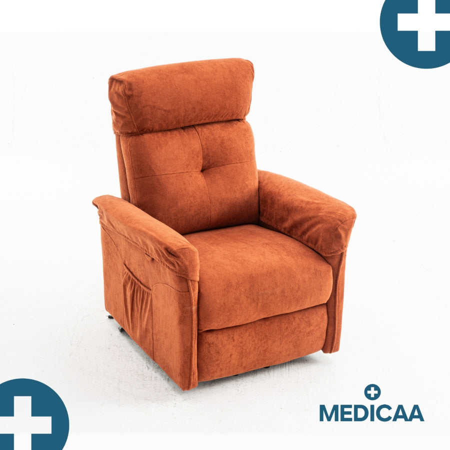 Fauteuil Releveur Premium - 1 Moteur - Rouge - Modèle Anatole - Tranquille Émile