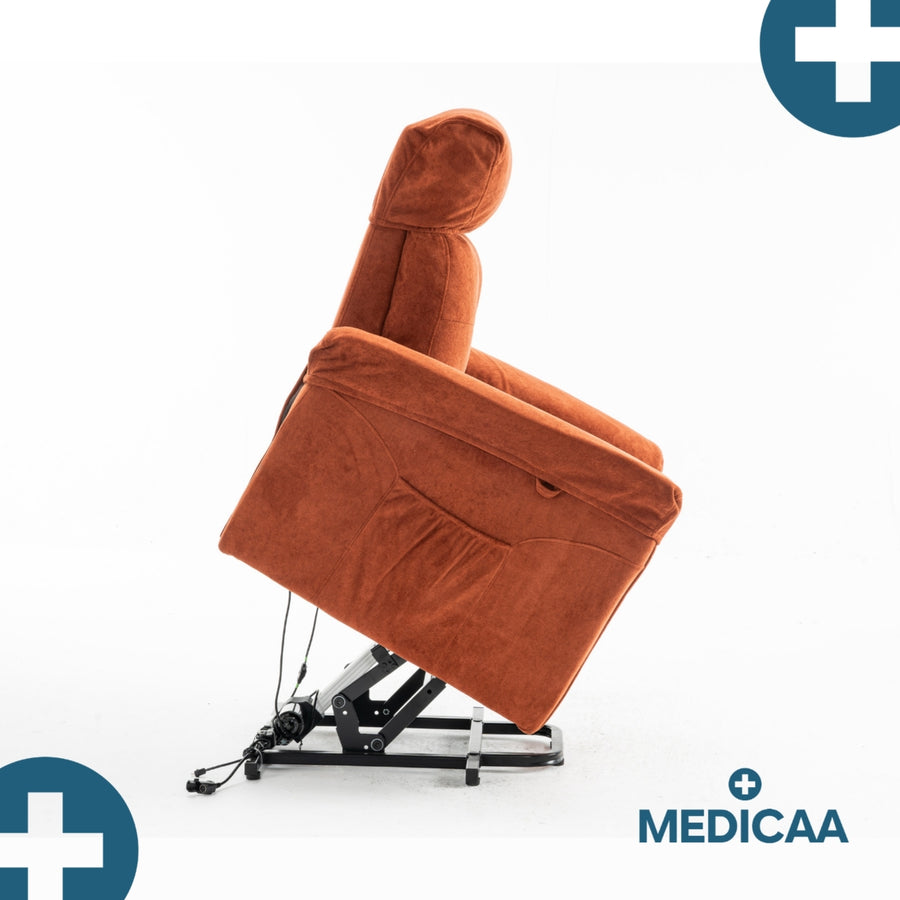 Fauteuil Releveur Premium - 1 Moteur - Rouge - Modèle Anatole - Tranquille Émile
