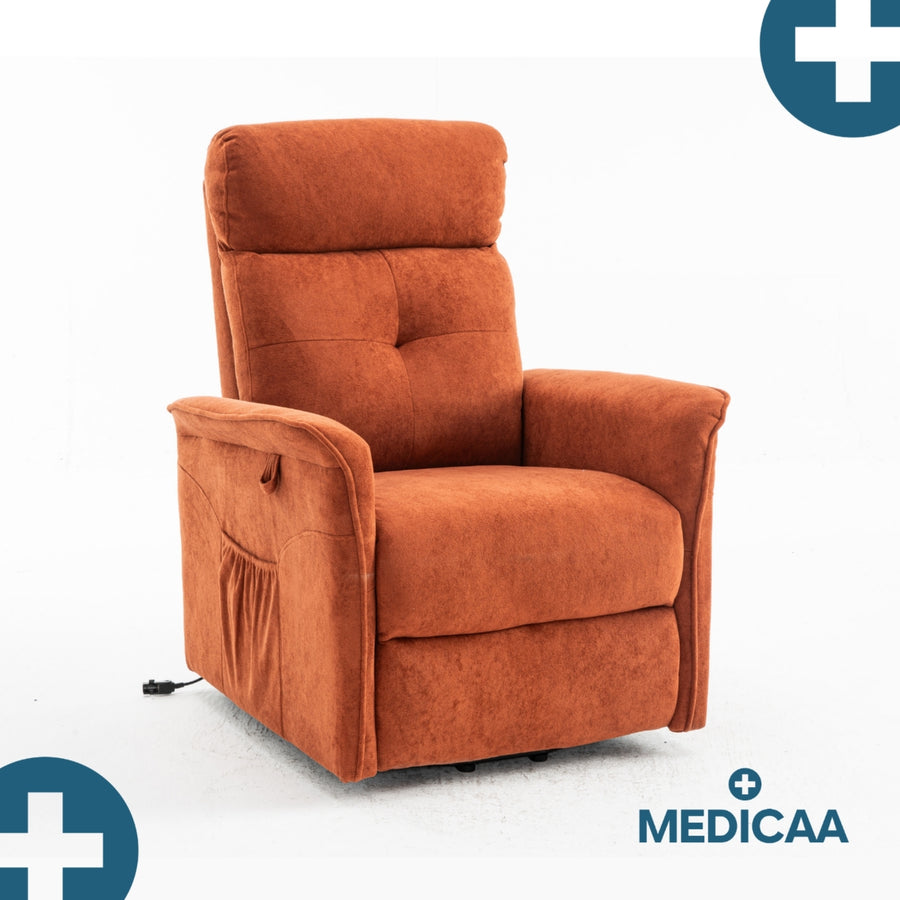 Fauteuil Releveur Premium - 1 Moteur - Rouge - Modèle Anatole - Tranquille Émile