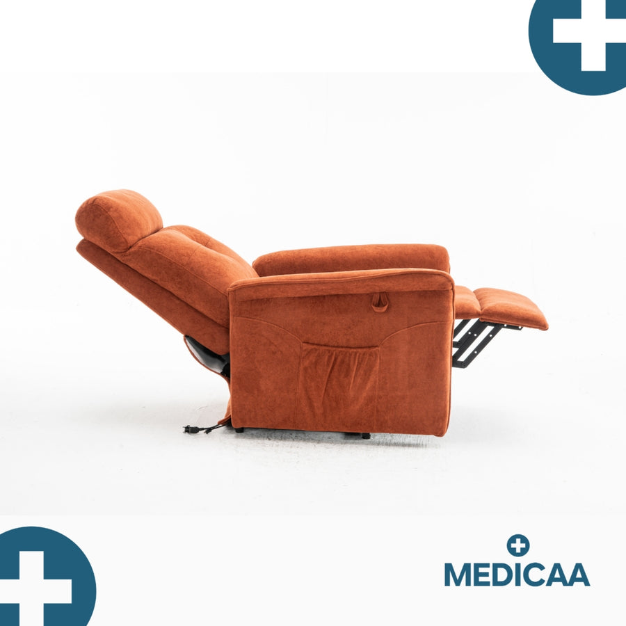 Fauteuil Releveur Premium - 1 Moteur - Rouge - Modèle Anatole - Tranquille Émile