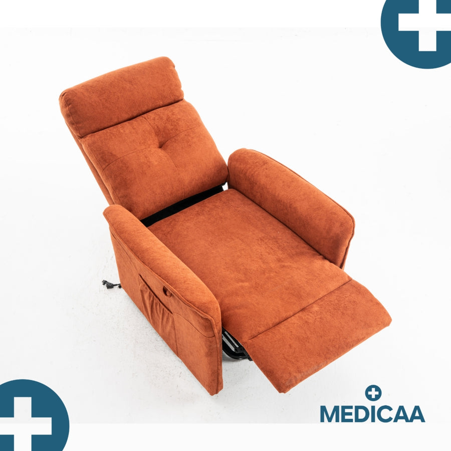 Fauteuil Releveur Premium - 1 Moteur - Rouge - Modèle Anatole - Tranquille Émile