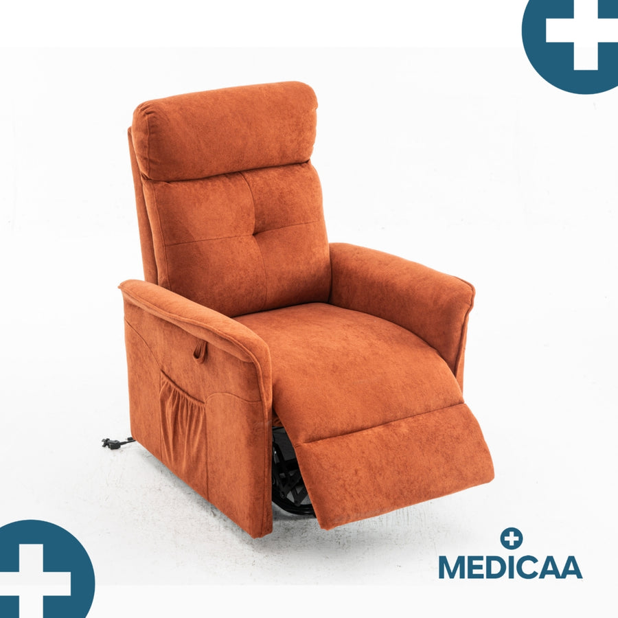 Fauteuil Releveur Premium - 1 Moteur - Rouge - Modèle Anatole - Tranquille Émile