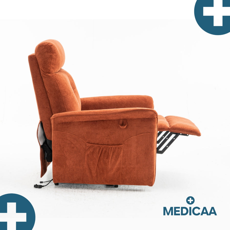 Fauteuil Releveur Premium - 1 Moteur - Rouge - Modèle Anatole - Tranquille Émile