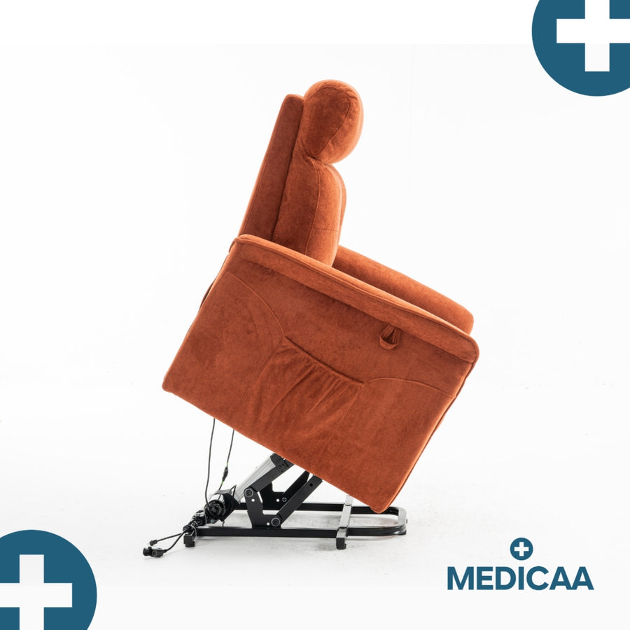 Fauteuil Releveur Premium - 1 Moteur - Rouge - Modèle Anatole - Tranquille Émile