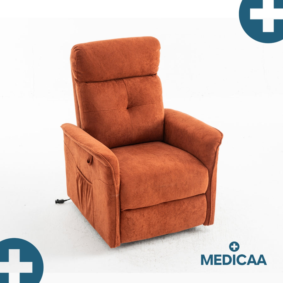 Fauteuil Releveur Premium - 1 Moteur - Rouge - Modèle Anatole - Tranquille Émile